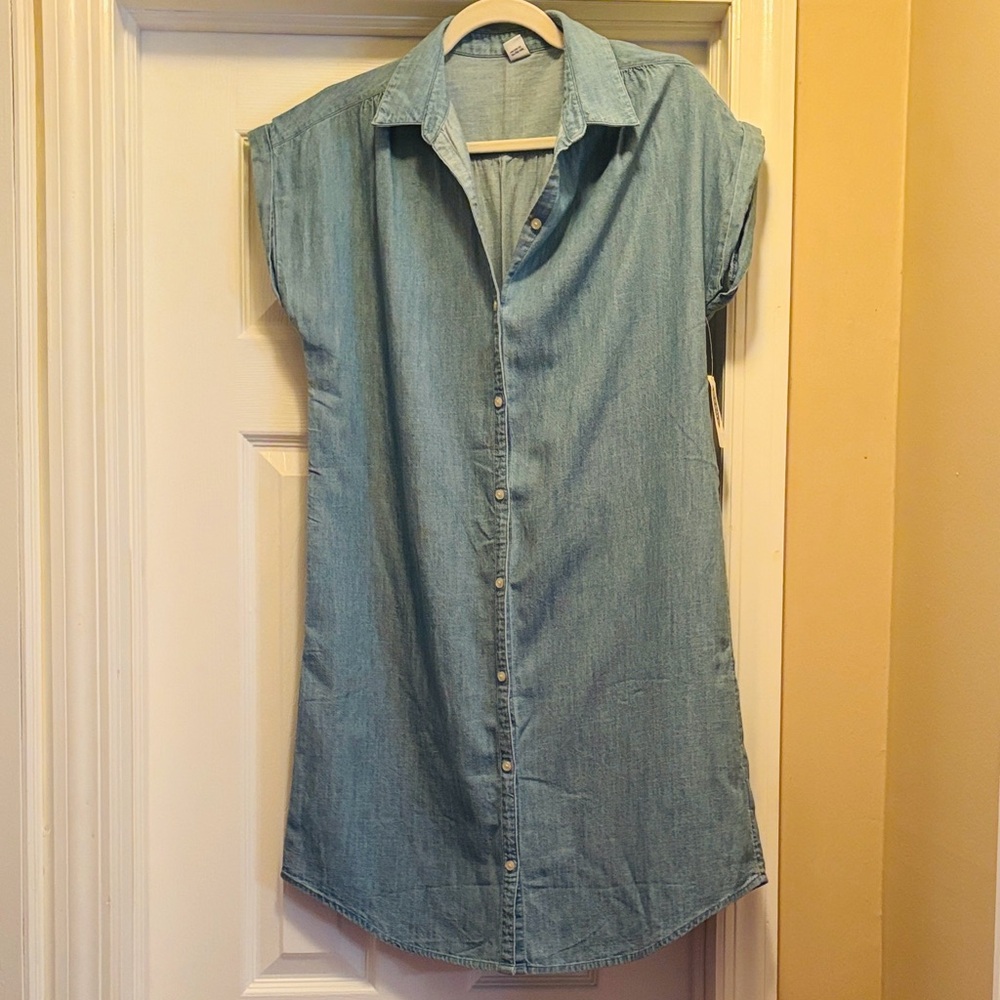*NEW* OLD NAVY Light Wash Denim Shirt Dress